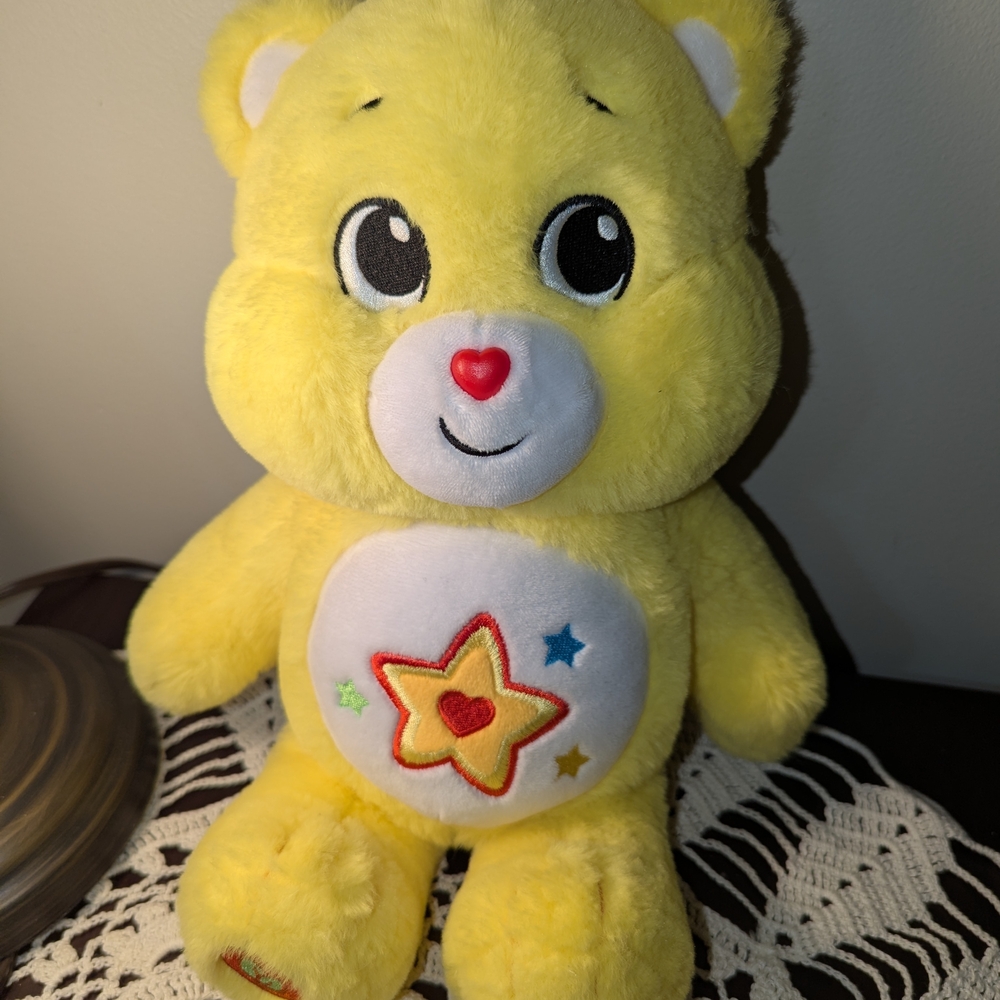 Care Bears Cheerful Yellow Plush with Star Design